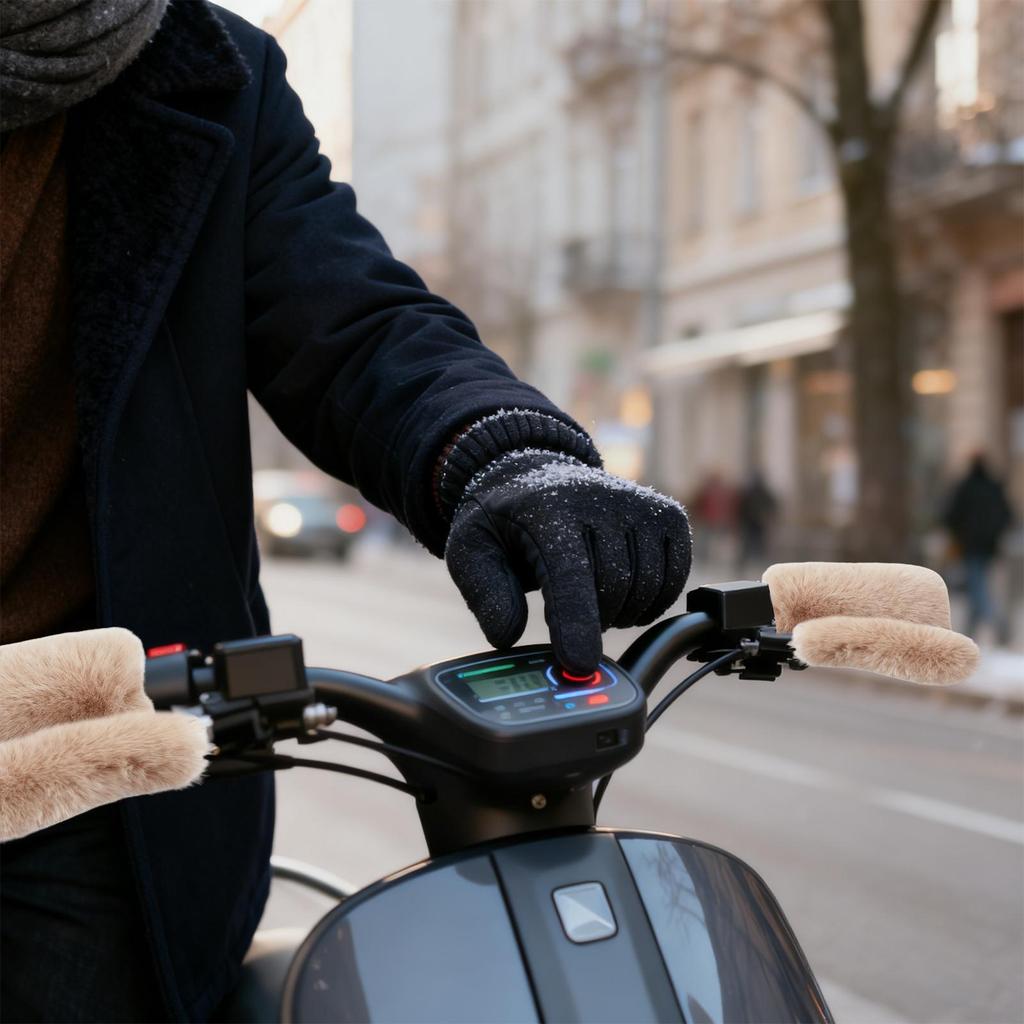 Плюшевая накладка на руль мотоцикла, ветрозащитная накладка на ручку руля для езды на мотоцикле, снегоходе, квадроцикле, зима, лето