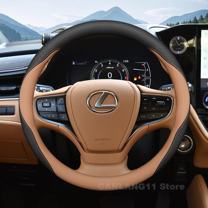 Кожаный чехол на руль автомобиля для LEXUS RX NX UX ES TX LX600 LM GX LS TXL VX Серии Автомобильный руль Аксессуары для LEXUS RX