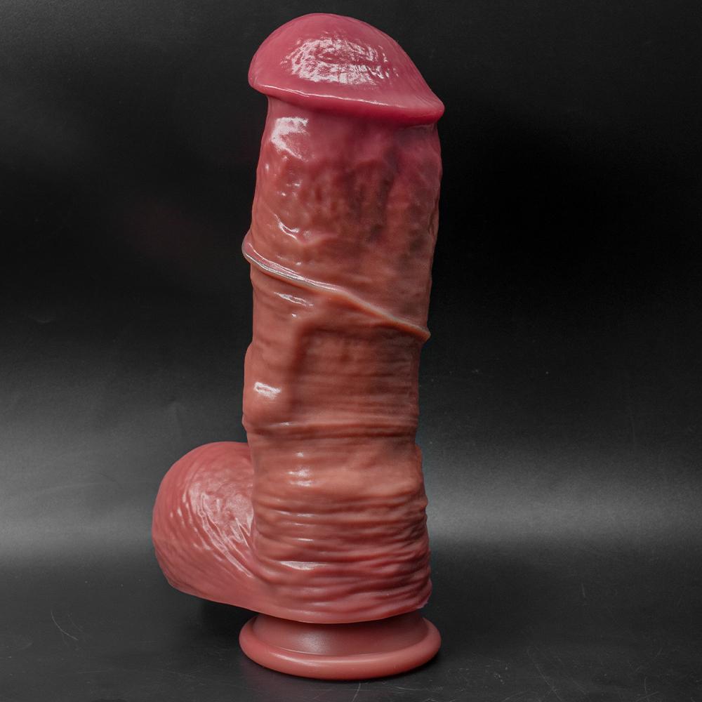 Толстый король очки дилдо двойной жидкий силиконовый искусственный пенис макияж женский мастурбатор толстый длинный пенис для отпуска взрослые сексуальные принадлежности