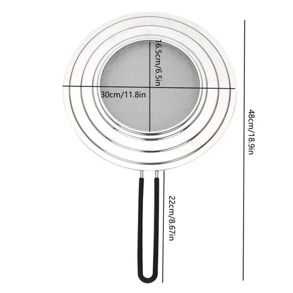 Foldable Handle Oil Splash Screen Stainless Steel Oil Filter Net Pot Cover Oil Proof Lid Pan