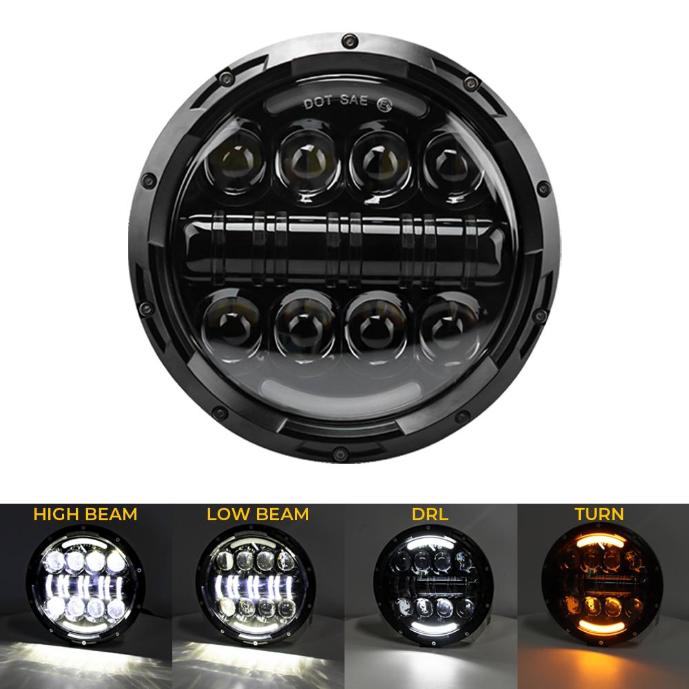 7-дюймовая светодиодная фара для мотоцикла JEEP Wrangler JK Harley Touring Classic Electra Road King Yamaha 7-дюймовая фара