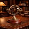 12,7 см Латунная армиллярная сфера-глобус на деревянной подставке Морской настольный декор Рождественский подарок на День отца