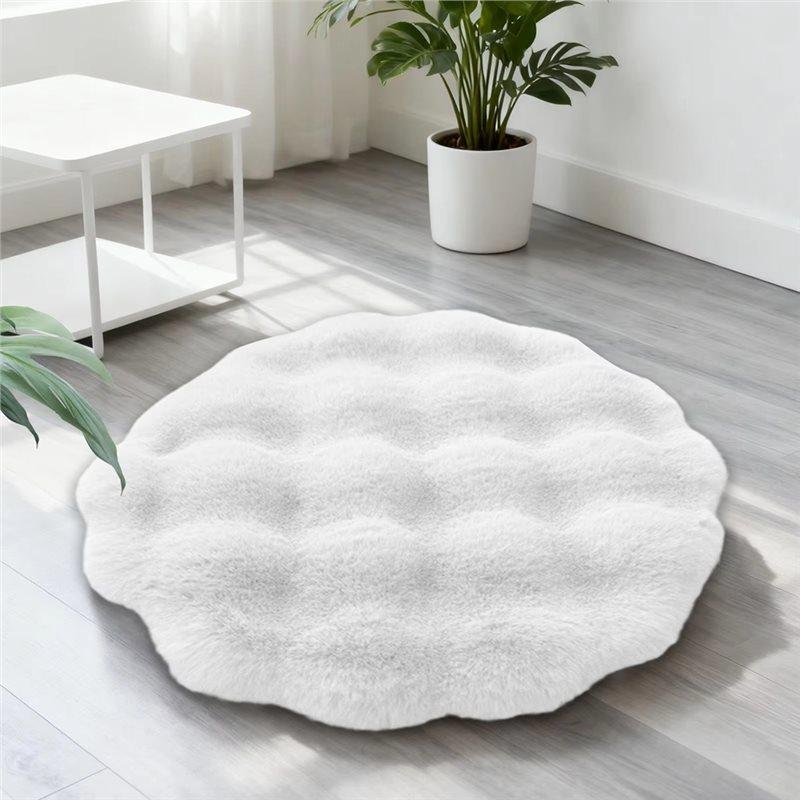 Dog Crate Cushion Round Anti Slip Machine Washable Warm Mat For Puppies Kitten For Camping Travel Shelter A