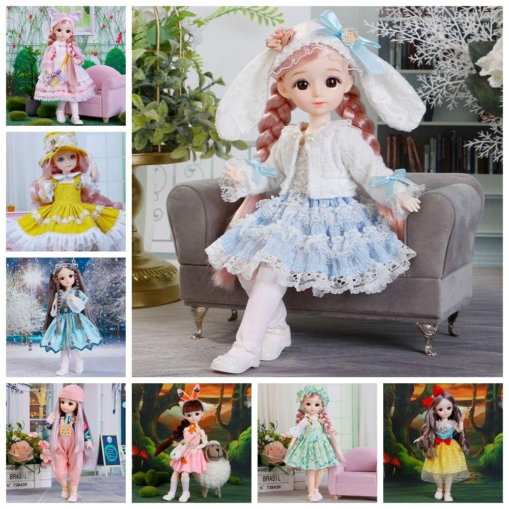 3D Eyes BJD Doll Dress Up Removable Joints Doll DIY Toy   Girls Gifts