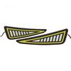 Car Led Bumper Strip Cob Daytime Running Light Yellow Turn Signal Daylight Drl
