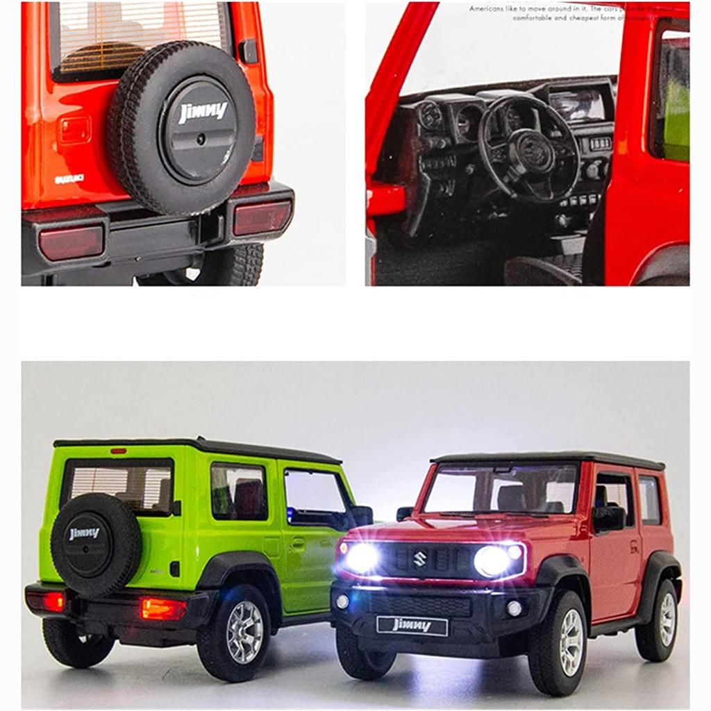 1:26-масштабная модель автомобиля из сплава Suzuki Jimny, звуковая и световая коллекция, имитация внедорожников, литые под давлением автомобили, игрушки для детей