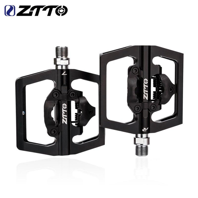 ZTTO Aluminum Bicycle Pedals SPD Clipless To Platform Convertible MTB Mountain Bike Pedal STPD15 Black