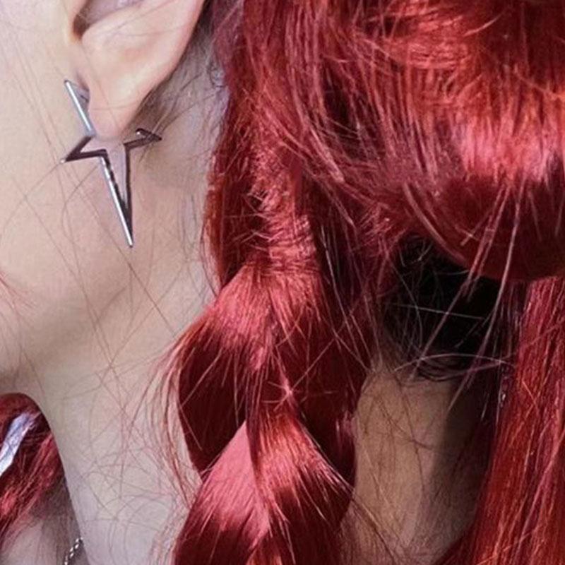 Большая звезда серьга нерегулярная ажурная инопланетная металлическая пентаграмма серьги гвоздик для женщин крутая девушка тренд Y2K ювелирные изделия НОВЫЕ