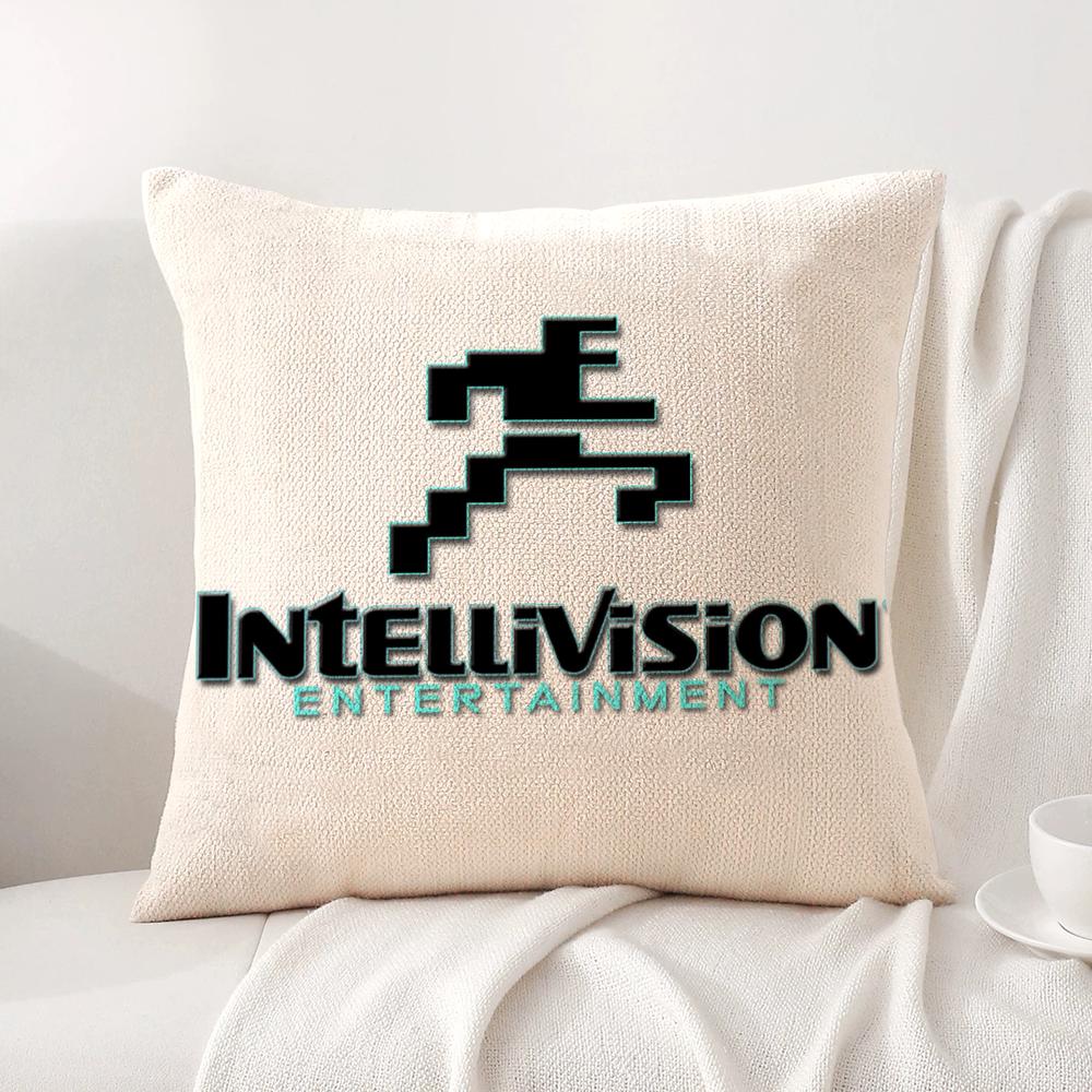 Модная наволочка I-Intellivision из натурального льна, органической ткани, с двусторонней печатью, для дивана, домашнего декора, подарок