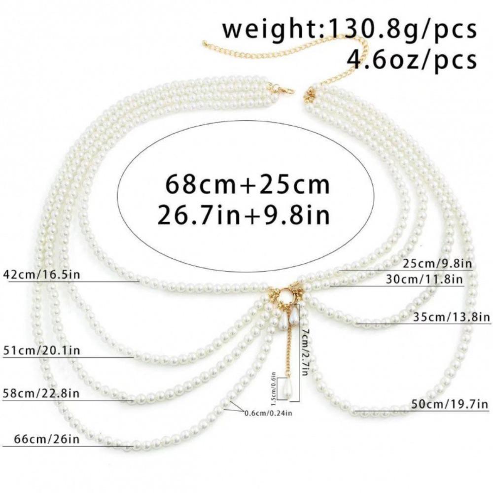 Multi-layer Waist Chain Belt Geometric Party Belt Stylish Beads Chain Belt Body Jewelry