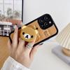 Силиконовый 3D чехол для телефона Rilakkuma с подставкой для iPhone 15/16/17 - Милый, Модный и Защищающий от падений