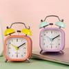 Square Contrasting Color Cartoon Alarm Clock Candy Series Cute Creative Quartz Bell Ringing Bell Wake-up Tool
