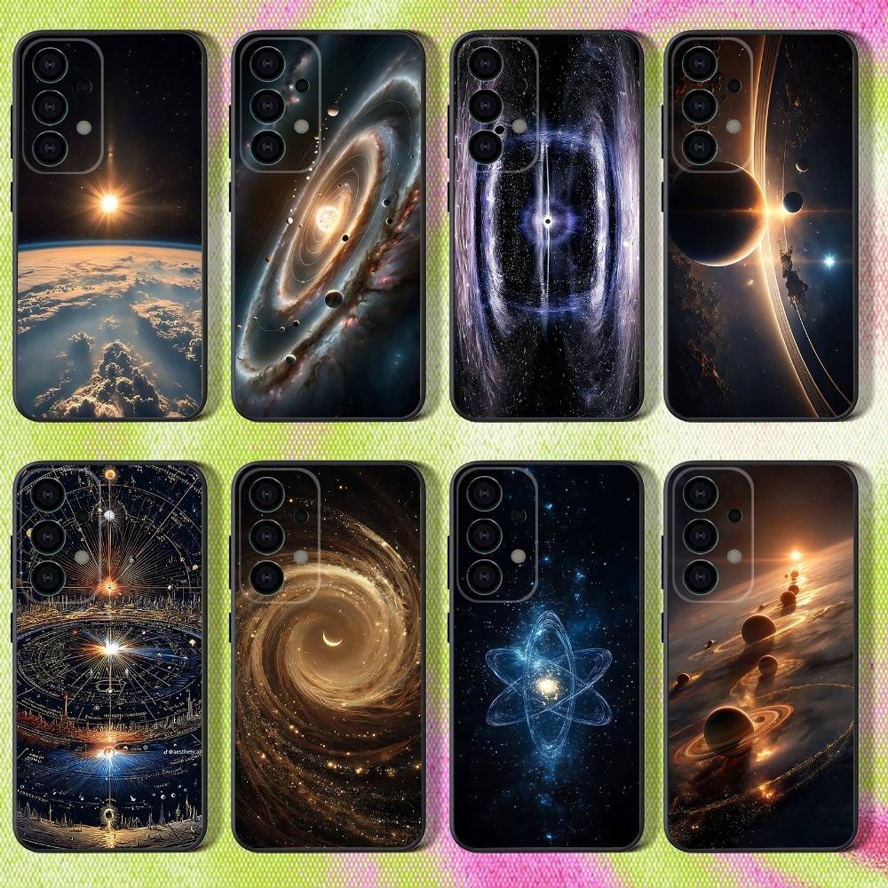 Чехол для телефона Samsung S25, S24, S21, S22, S23, S30, Ultra, S20, Plus, Fe, Lite, Note, 10, 9, 5G Космос Для Galaxy Вселенная Черный Чехол