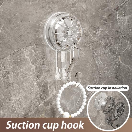 1/2/3/4Pcs Transparent Suction Cup Hooks Strong Load-bearing Easy To Install Removable Heavy