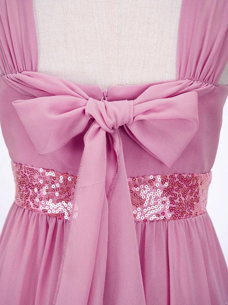 Girls Sleeveless Dress Kids Princess Pageant Wedding Bridesmaid Party Dress First Communion Dress