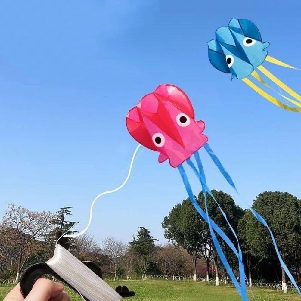Good Flying Octopus Kite Easy to Fly Children's Pocket Kite Durable 3D Soft Kite  Beach Garden