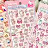 Sanrio Hello Kitty Аниме 3D Желейные Наклейки Игрушки Телефон DIY Кристаллические Декоративные Наклейки Рождественские Карточки Декоративные Наклейки Подарки