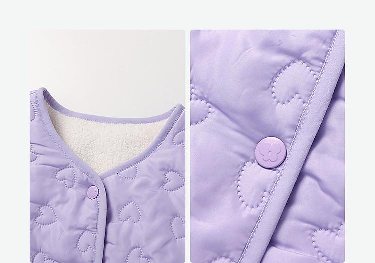 Girls' Quilted Cotton Vest Coat