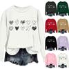 Women's Fashion Casual Round Neck Loose Long Sleeve Valentine's Day Printed Sweatshirt