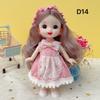 Мини-подвижная кукла 17 см, игрушка для девочек, 3D большие глаза, BJD, полная одежда принцессы, коллекция платьев, детская кукла в подарок