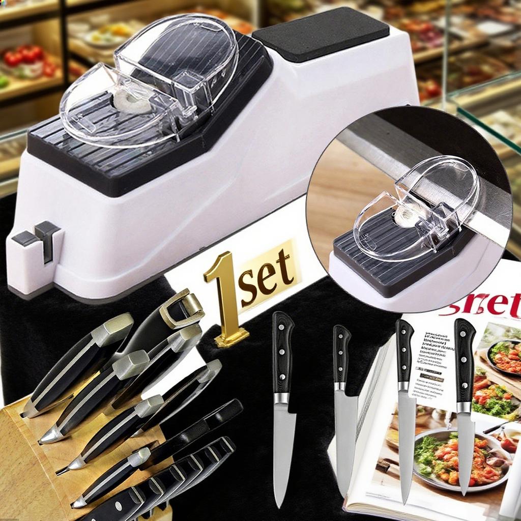 USB Rechargable Electric Knife Sharpener Fast and Automatic Sharpening for Kitchen Knives Tool Knife Scissor Sharpening