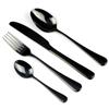 Black Stainless Steel Cutlery Dinnerware Set Mirror Polished Tableware Dinner Knife Fork Spoon Dessert Scoops Kitchen Accessoy