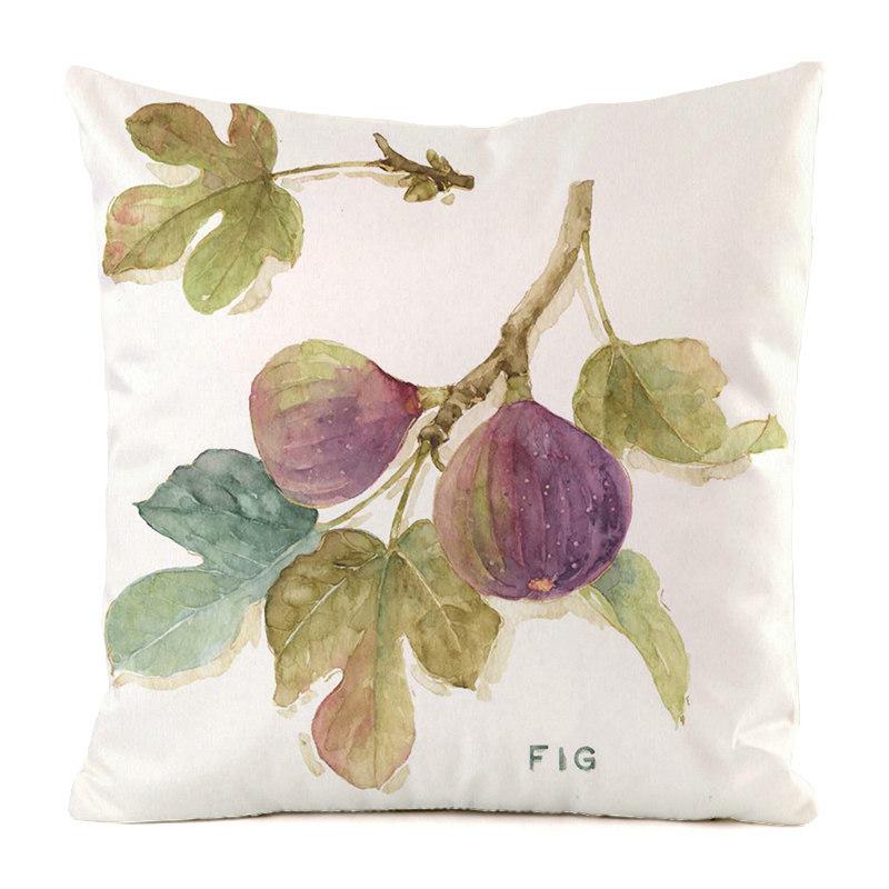 Fruit And Vegetable Hand-Painted Series Digital Printing Short Plush Pillow Covers For Car Sofa Office Cushion Cover Home Goods