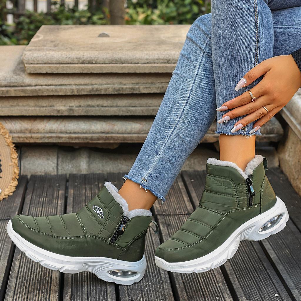 Winter Warm Snow Boots for Women Waterproof Ankle Booties With Fur Lined Comfort Walking Shoes Women's Non-Slip Chunky Platform Outdoor Short Boots