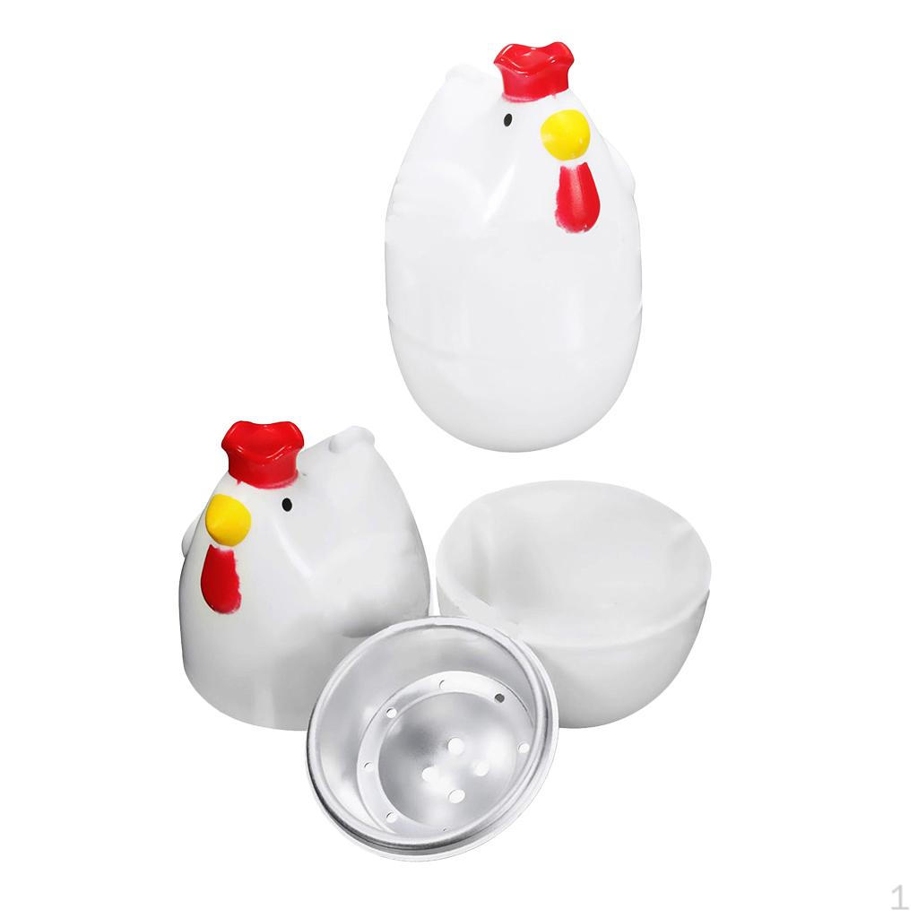 2 Pcs Shape Microwave Egg Cooker Boiler Steamer