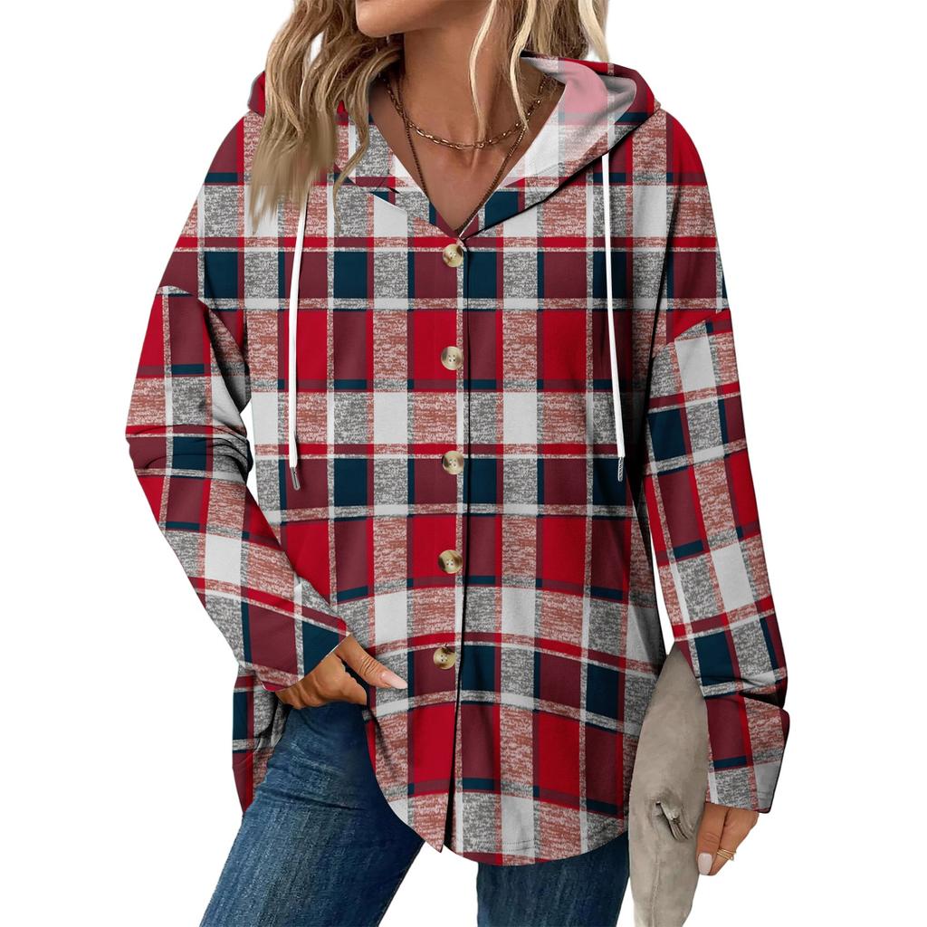 Женское модное повседневное пальто реглан с длинным рукавом и кулиской, винтажное пальто с капюшоном на пуговицах