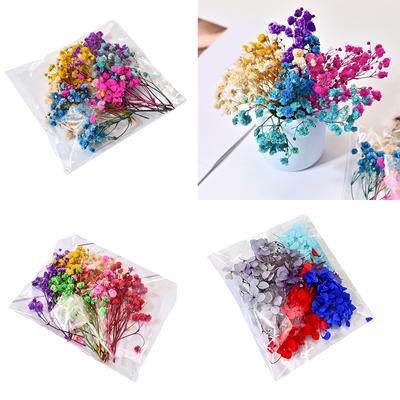 Сохраненная гипсофила и гортензия, заключенные в смолу, букет, вечные цветы, украшение для дома, свадебный подарок