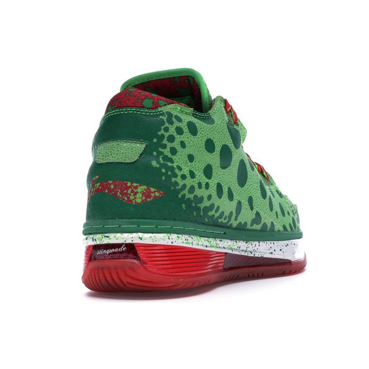 Li Ning WOW 2 Way Of Wade 2 Средние Баскетбольные Кроссовки Мужские Зеленый Красный ABAH017-8