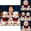 Adorable Plush Teddy Dog Doll Soft Cuddly Stuffed Animal Toy For Children Comfort