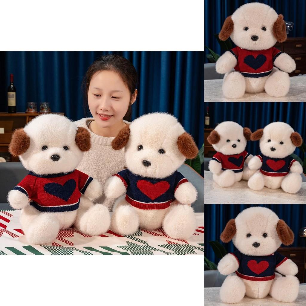 Adorable Plush Teddy Dog Doll Soft Cuddly Stuffed Animal Toy For Children Comfort