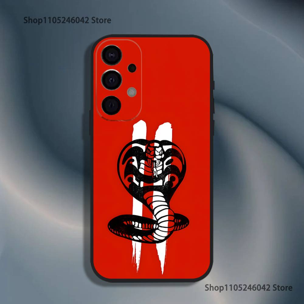 Чехол для телефона C-Cobra Kai Snake Ударопрочный для Samsung S25, S24, S21, S22, S23, S30, Ultra, S20, Plus, Fe, Lite, 5G Черный