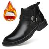 Модные классические мужские ботинки челси 2024 года, зимние деловые ботинки, мужские бархатные водонепроницаемые повседневные ботинки из натуральной кожи