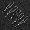 Pin Swivels Tackle Stainless Steel Snap Fishhook Swivels Eight-ring Connector Fishing Accessories