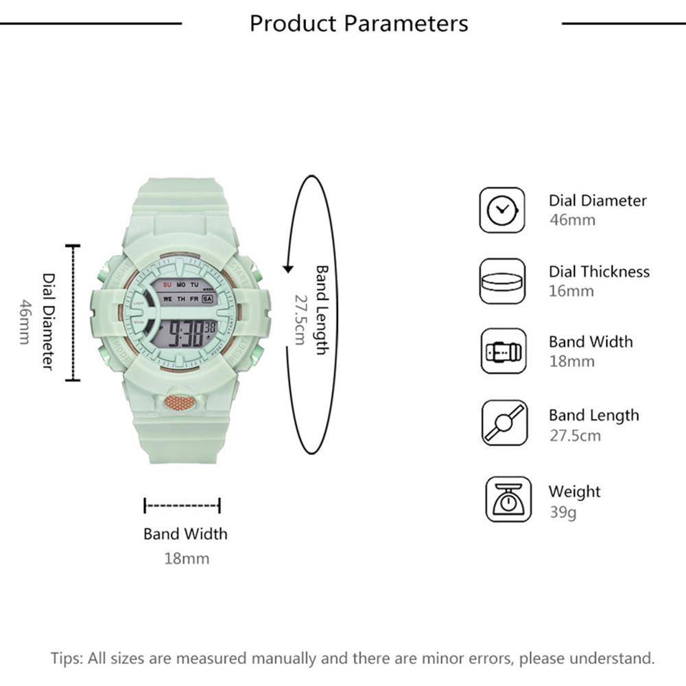 Подростки Студент Водонепроницаемые Светящиеся LED Экран Цифровые Наручные Часы Электронные Часы Спортивные Часы