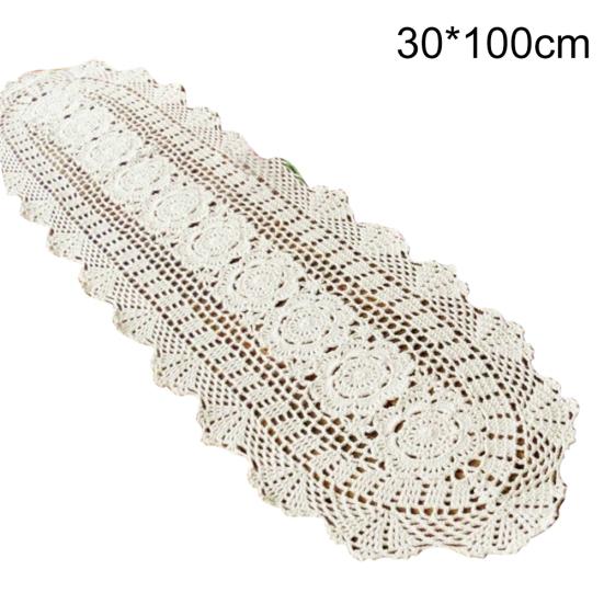 Talos Винтаж ручной работы вязаный крючком кружевной полый обеденный стол дорожка для столовых приборов домашний декор