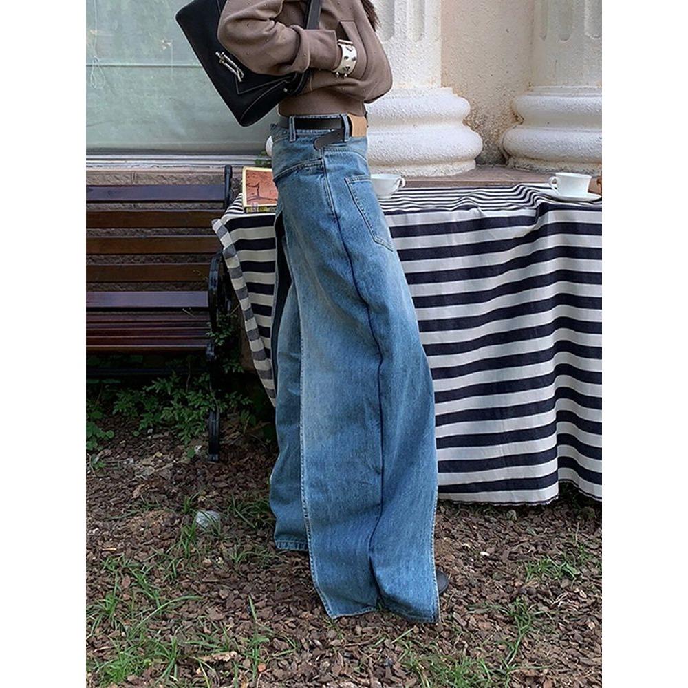 Стиль Y2K Новый рок хип-хоп мешковатые широкие джинсы брюки женская одежда винтажные прямые женские джинсовые брюки