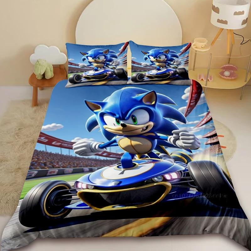 Duvet Cover Sonic Anime Lovers Gift Microfiber Material Soft and Comfortable New Design Boy Girl Room Decoration Single Double