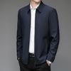 Spring and Autumn Executive Jacket Top Men's Middle-aged and Elderly Daddy Outfit Lapel Casual Plus Size Jacket Business Gentleman