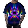 Summer Fun 3D Pattern Tie Dyeing T-shirt Color Painting 3D Printing Men's T-shirt Short Sleeve Top