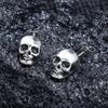 Punk Retro Zinc Alloy Skull Stud Earrings Dark Design Halloween Personality Earrings Unisex Earrings