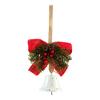 Christmas Tree Ornament Bow Pine Branches Decorative Bells Home Ambiance Doorway Wind Chime Decoration