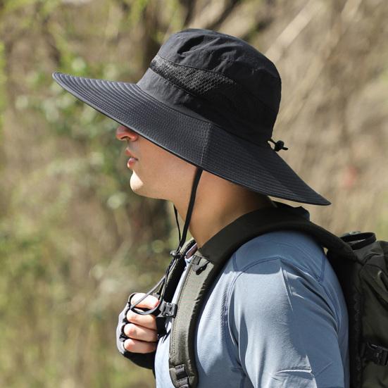 Мужская рыбацкая шляпа с солнечным вентилятором, ветрозащитный ремешок с большими полями, USB-зарядка, защита от ультрафиолета и солнечного света, отличная воздухопроницаемость, рыбалка на открытом воздухе, кемпинг