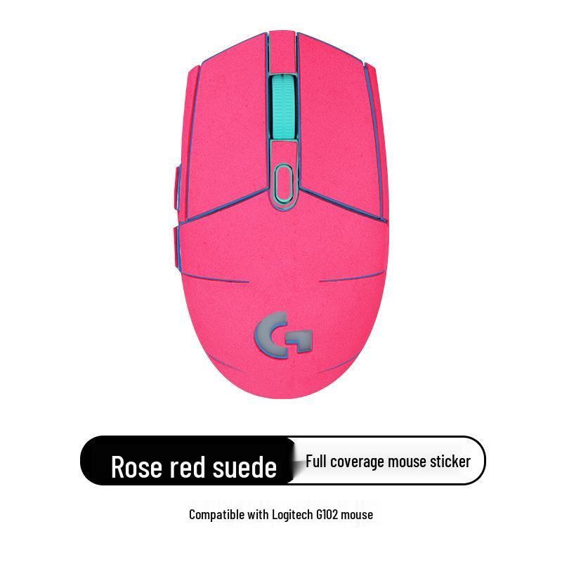 Logitech G102/G304/GPRO Anti-Slip Suede Mouse Stickers - Full Coverage, Sweat-Absorbent, Anti-Sweat Back Stickers