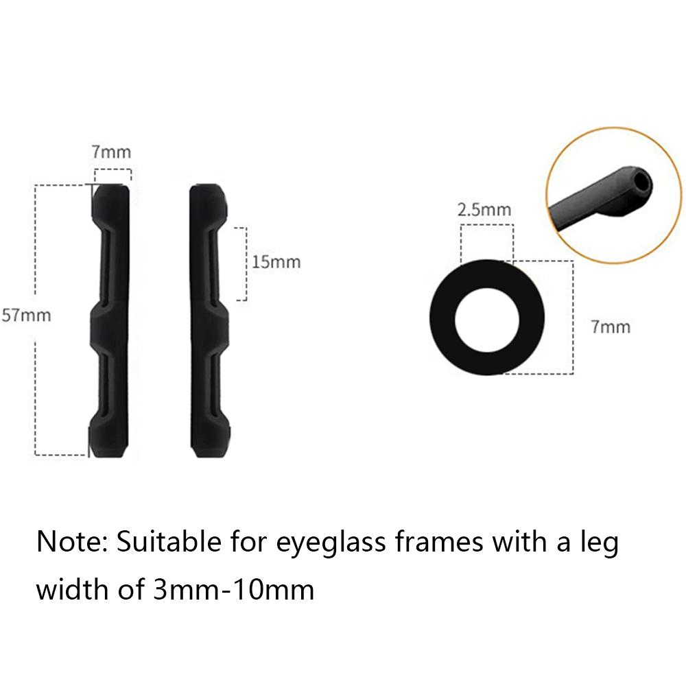 6 пар силиконовых подушечек для ушей для очков, противоскользящие, эластичные, удобные фиксаторы для очков