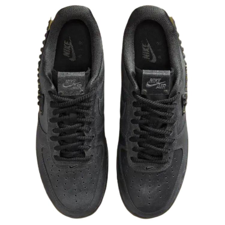 Nike Nike Air Force 1 Кожаные Низкие Кеды для Скейтборда Мужские Черные IH4965-254