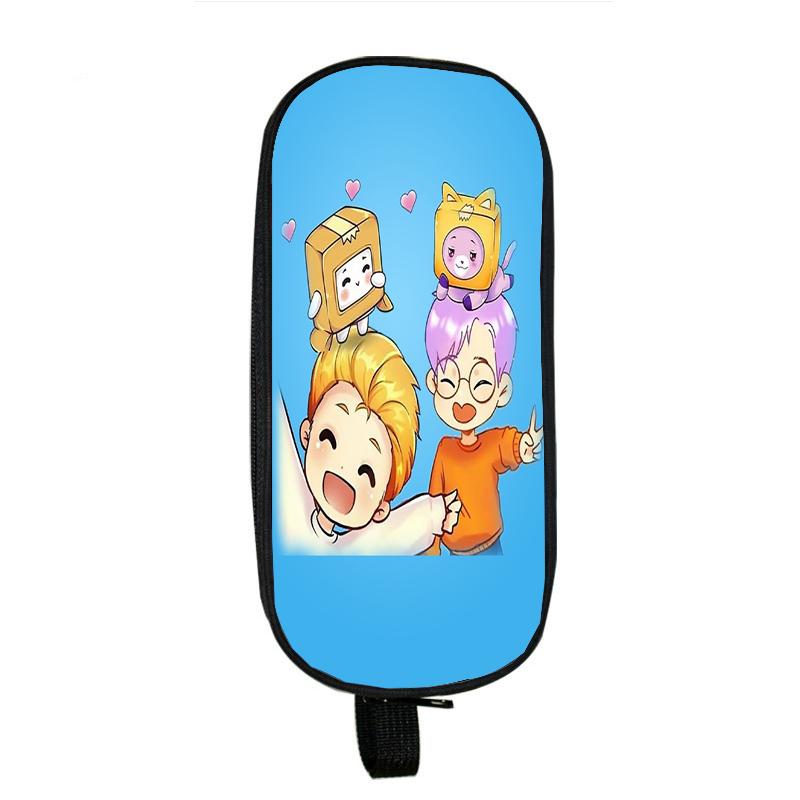 Lankybox Boxy And Foxy робот-пенал большая коробка для хранения портативная сумка для ручек для девочек двухслойная школьная сумка Kawaii чехол для канцелярских принадлежностей